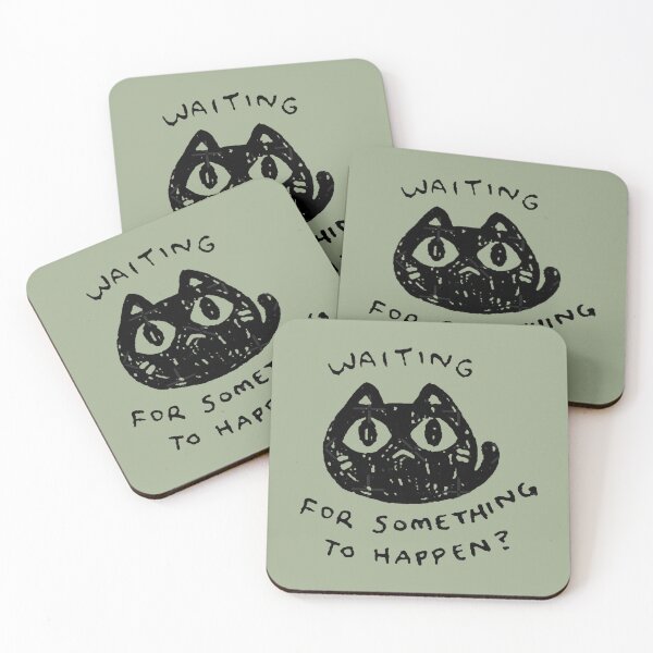Item preview, Waiting For Something To Happen Omori Cat Inspired Cat Lover  designed and sold by GeorgeannaCor.