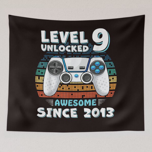 Aperçu de l'œuvre Nine 9yr BDay Son Boy Funny Gamer 9th 9 Years Old Birthday créée et vendue par RosaVelazqu.