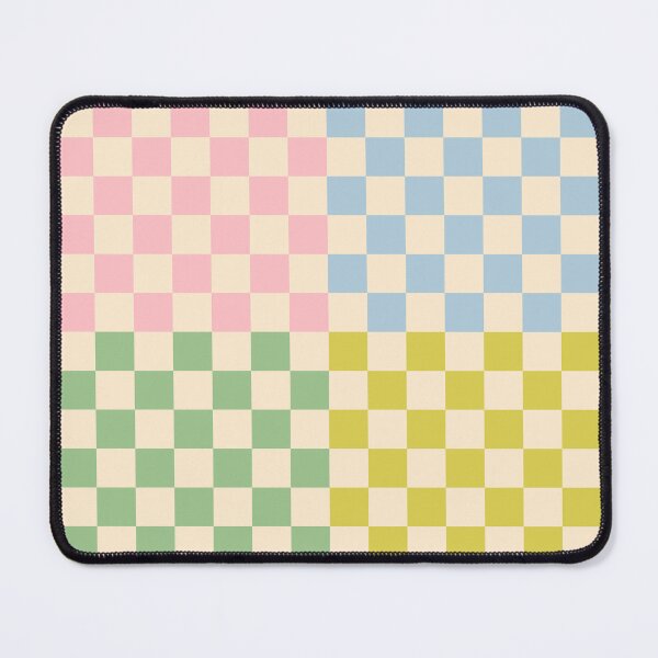 Item preview, 4 Check Checkered Pattern Pastel Blue Green Pink designed and sold by kierkegaard.