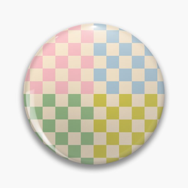 Item preview, 4 Check Checkered Pattern Pastel Blue Green Pink designed and sold by kierkegaard.