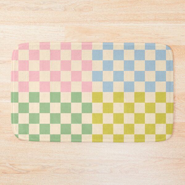 Item preview, 4 Check Checkered Pattern Pastel Blue Green Pink designed and sold by kierkegaard.