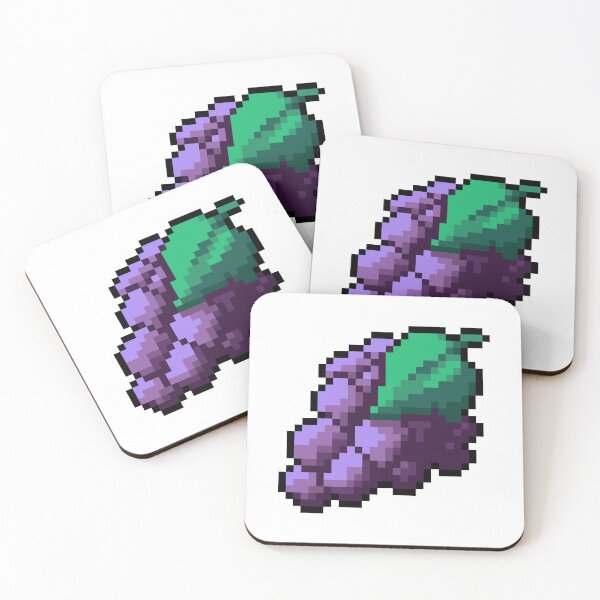 Item preview, Pixel Purple grape - pixel food art designed and sold by LittleFoodShop.