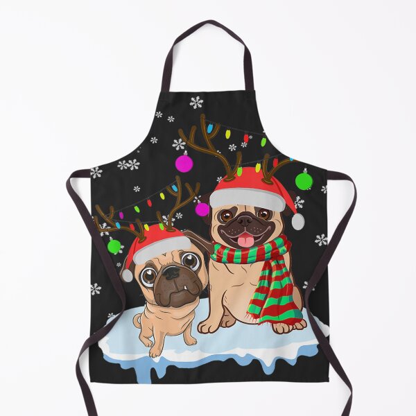 Artikelvorschau, Niedliche Weihnachts-Mops-Weihnachtsmützen, Rentier-Hundeliebhaber entworfen und verkauft von NoeSegura.