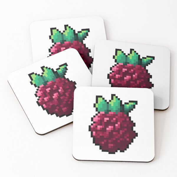 Item preview, Pixel Raspberry - pixel food art designed and sold by LittleFoodShop.