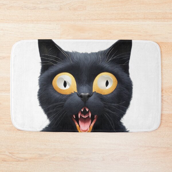 Item preview, Eyes of Astonishment: The Startled Charms of a Black Cat designed and sold by meesin-shop.