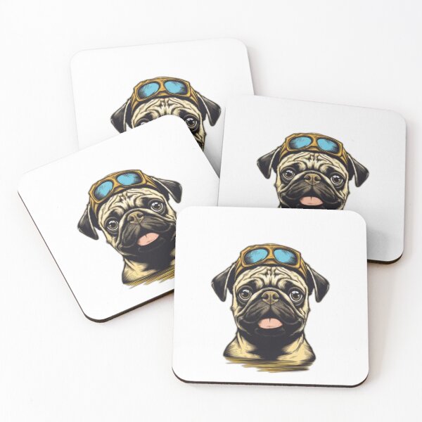 Item preview, Aviator pug designed and sold by MixedModernArt.