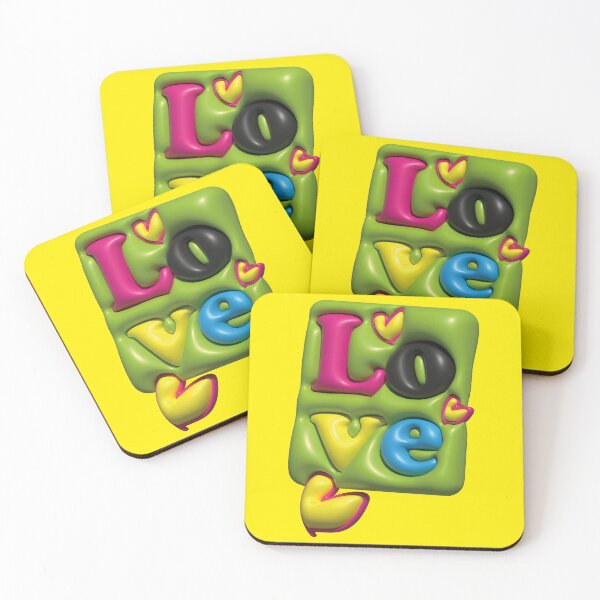 Item preview, All my love, bloated 3D typography designed and sold by utaart.