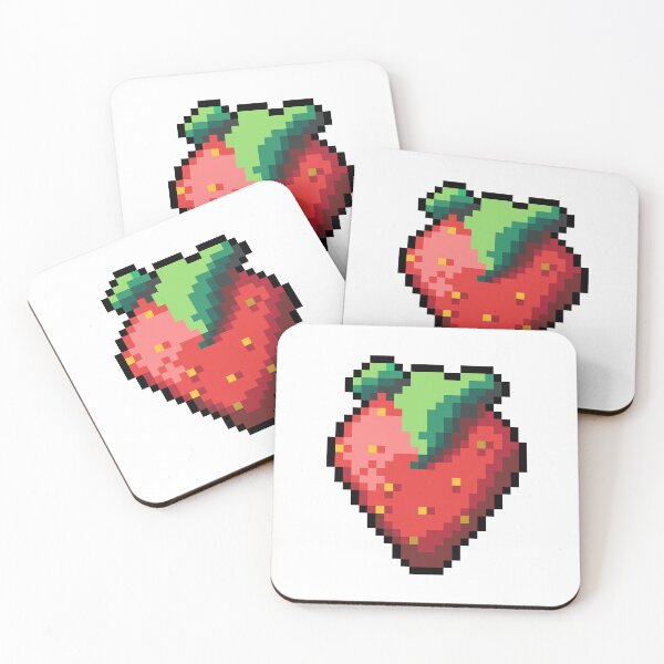 Item preview, Pixel Strawberry - pixel food art designed and sold by LittleFoodShop.