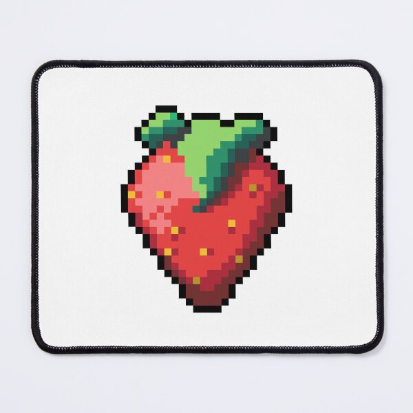 Artikelvorschau, Pixel Strawberry - pixel food art entworfen und verkauft von LittleFoodShop.