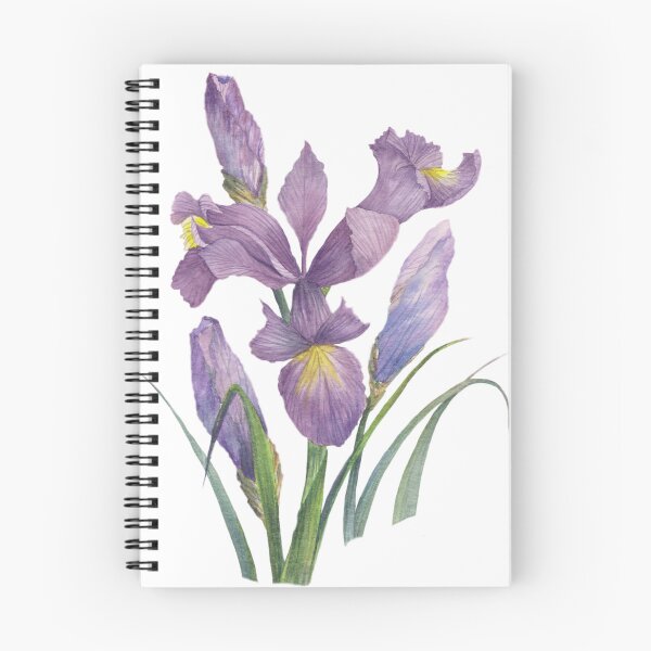 Item preview, Purple Irises Watercolour Botanical Floral Illustration designed and sold by Farida Greenfield.