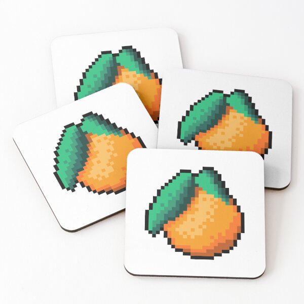 Item preview, Pixel Tangeriene - pixel food art designed and sold by LittleFoodShop.