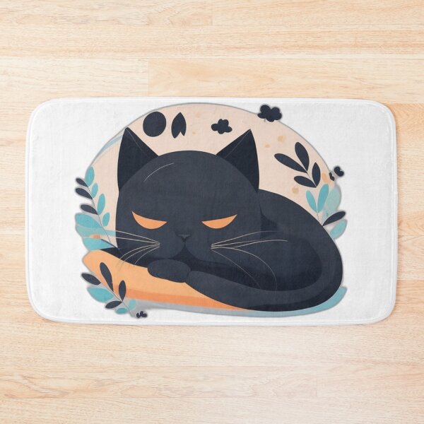 Item preview, Midnight Serenity: The Peaceful Slumber of a Sleepy Black Cat designed and sold by meesin-shop.