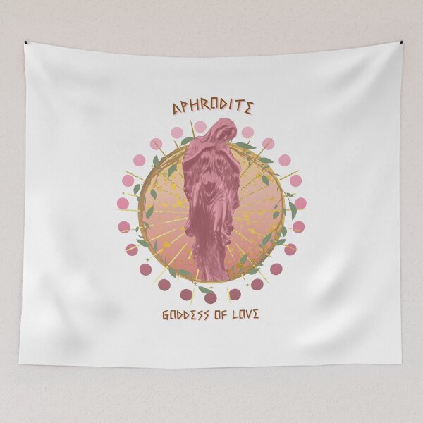 Artikelvorschau, Aphrodite Göttin der Liebe griechische Mythologie, gold entworfen und verkauft von Mirksaz-designs.
