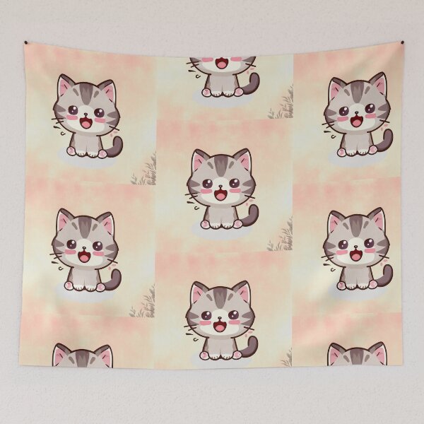 Item preview, Cute Kitty Digital Art Sticker designed and sold by teespedia.