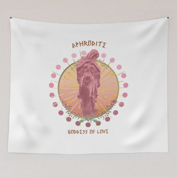 Artikelvorschau, Aphrodite Göttin der Liebe griechische Mythologie, gold entworfen und verkauft von Mirksaz-designs.