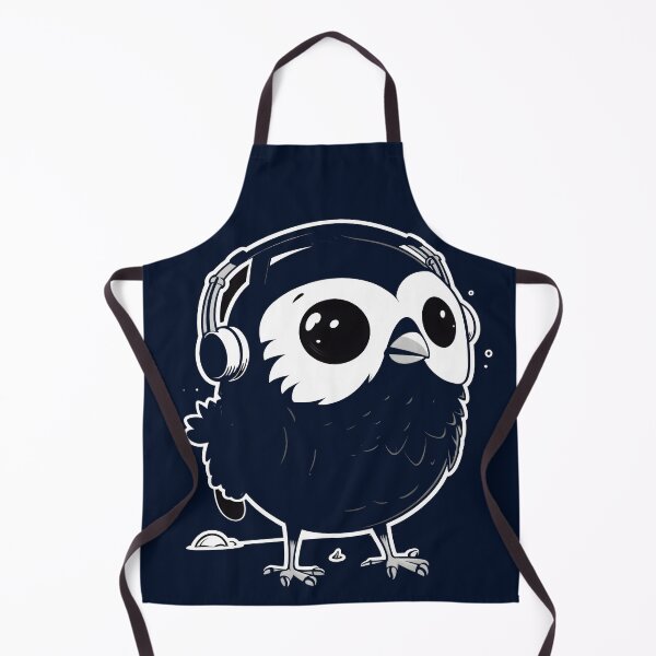 Item preview, Chubby Owl Listening to Beats designed and sold by StickeryPickery.