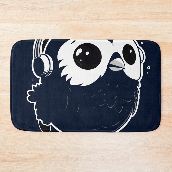 Item preview, Chubby Owl Listening to Beats designed and sold by StickeryPickery.