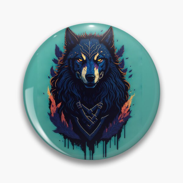 Item preview, Wolf Viking Warrior Animal designed and sold by druidwolfart.