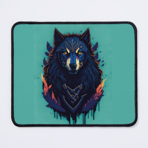 Item preview, Wolf Viking Warrior Animal designed and sold by druidwolfart.