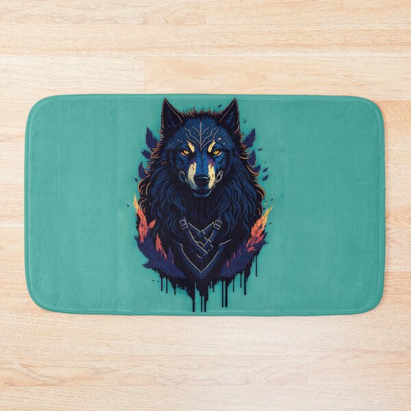 Item preview, Wolf Viking Warrior Animal designed and sold by druidwolfart.