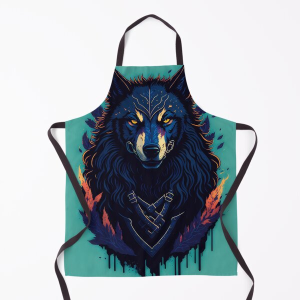 Item preview, Wolf Viking Warrior Animal designed and sold by druidwolfart.