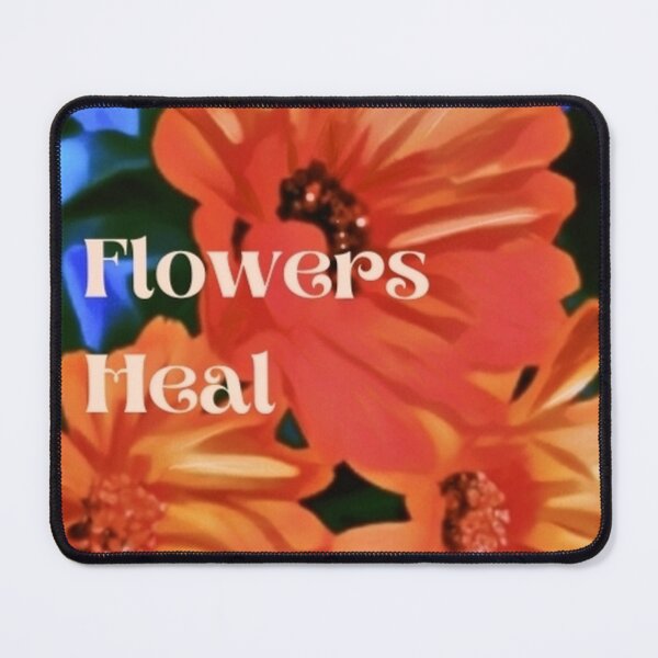 Item preview, "Flowers Heal" Calendula on Blue designed and sold by IvaRenee.