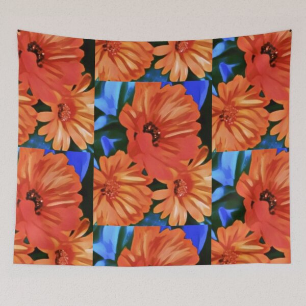 Item preview, "Flowers Heal" Calendula on Blue designed and sold by IvaRenee.