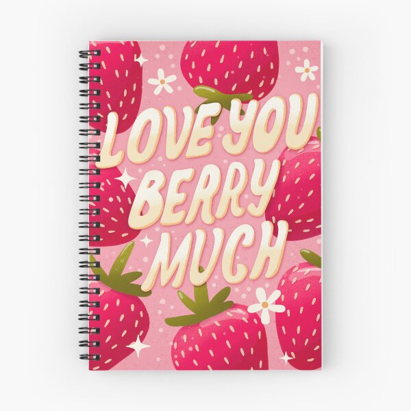 Item preview, Love you berry much - strawberries lettering designed and sold by BlueLela.