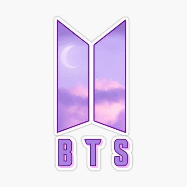 BTS logo ( purple sky) | Sticker