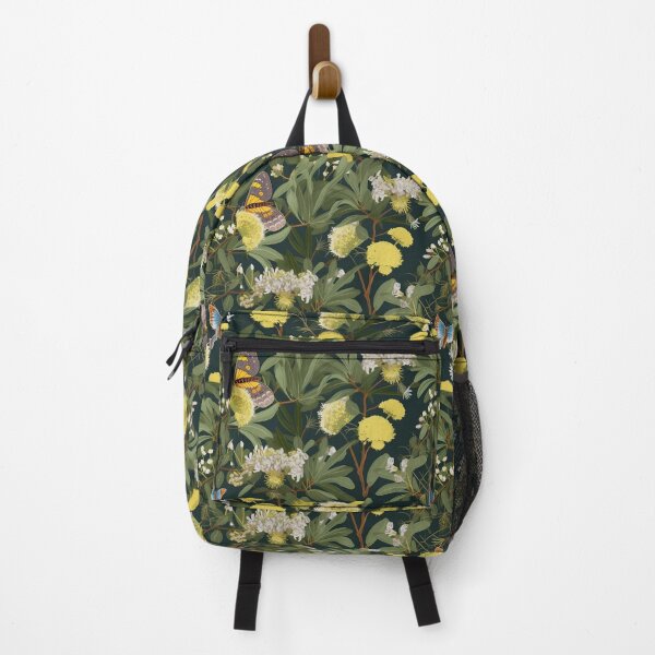 Item preview, Beautiful Native Australian wallpaper for bookcovers and homewares. Floral blooms of wattle and eucalypt leaves with butterflies and insects 7 designed and sold by NatTex.