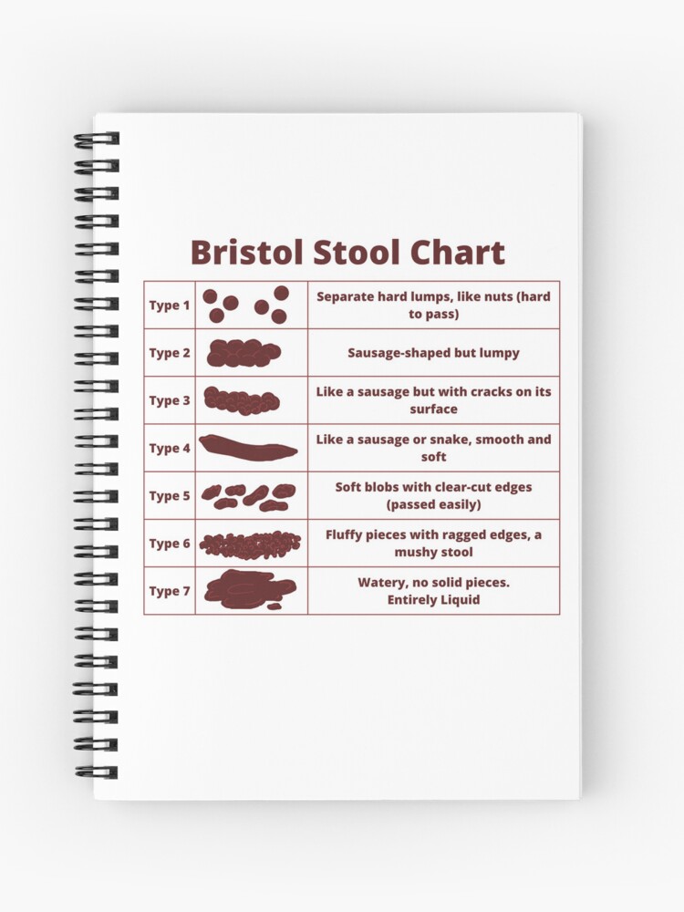 Bristol Stool Chart for identifying bowel movement consistency Hardcover  Journal for Sale by Caregiverology