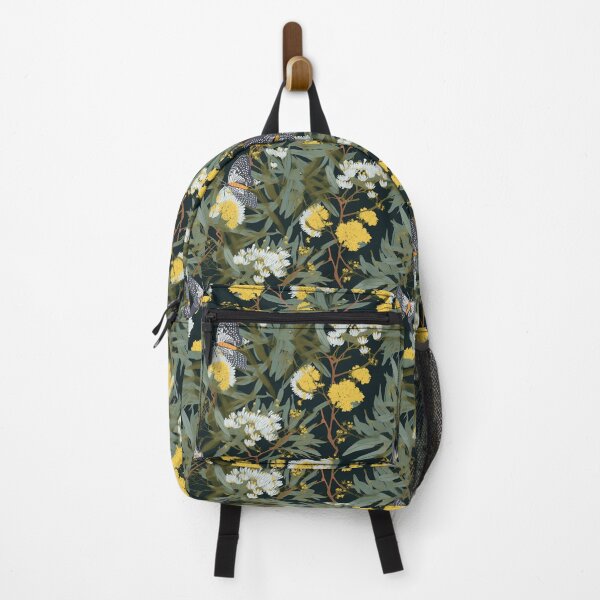 Item preview, Beautiful Native Australian wallpaper for bookcovers and homewares. Floral blooms of wattle and eucalypt leaves with butterflies and insects 10 designed and sold by NatTex.