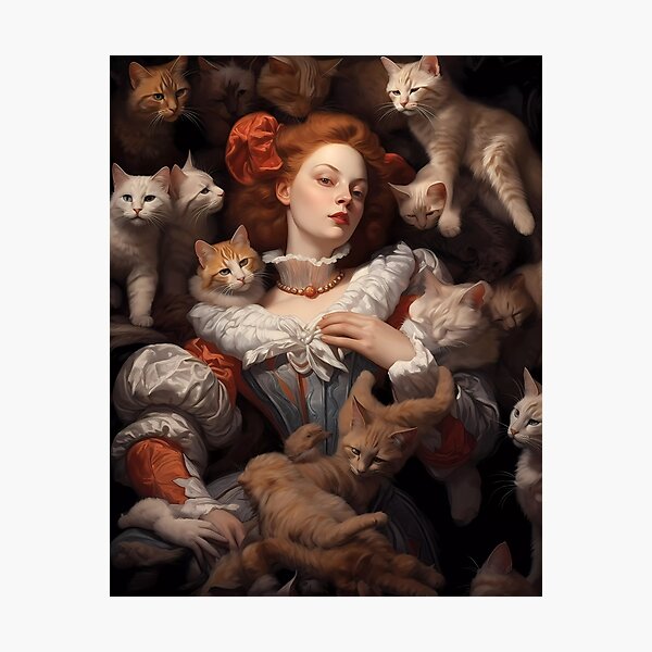 Item preview, Renaissance Cat Lady  designed and sold by KateAndersonLTD.