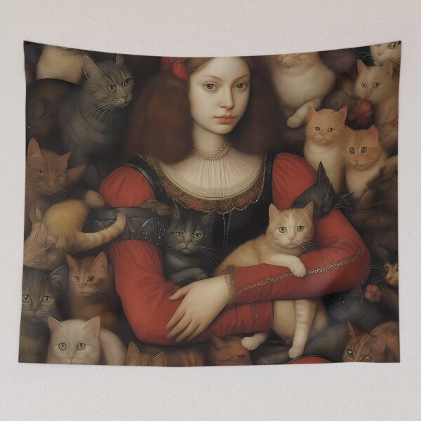 Item preview, Renaissance Cat Lady  designed and sold by KateAndersonLTD.