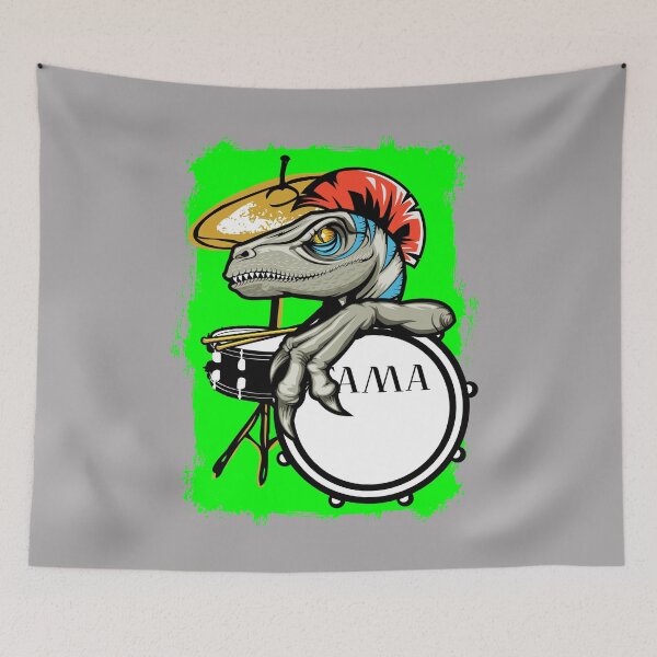 Item preview, Dinosaur Drummer designed and sold by AMERICANCHEEZ.