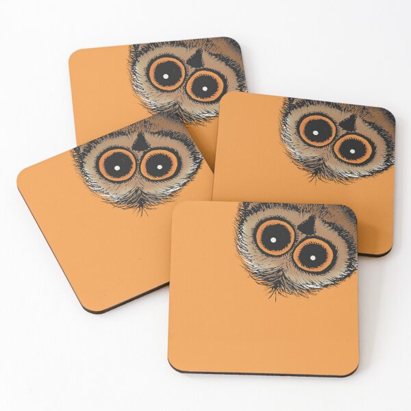 Item preview, Hoot the Owl dropping in to say "Hello" on orange  designed and sold by artbysarahallen.