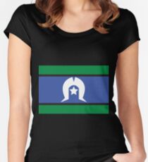 Torres Strait Islander Flag Women's Fitted Scoop T-Shirt