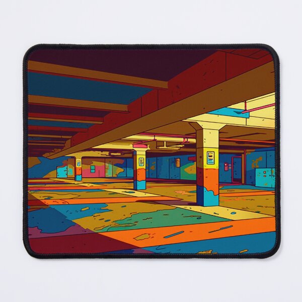 Item preview, Subterranean Emptiness - Retro Deserted Basement Parking Lot Uncaptioned designed and sold by liminal-concept.