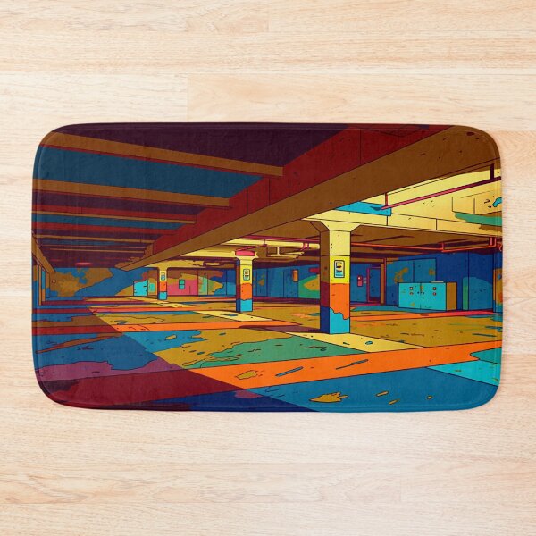 Item preview, Subterranean Emptiness - Retro Deserted Basement Parking Lot Uncaptioned designed and sold by liminal-concept.