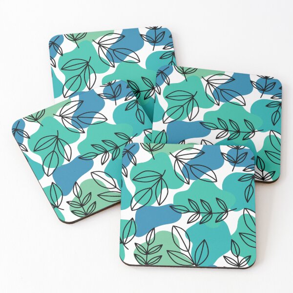 Item preview, Foliage Sketches - Outline Leaves Drawing on Abstract Background Pattern designed and sold by ysa-pattern.