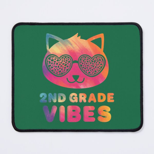 Item preview, Second 2nd Grade Vibes Colorful Cat Kitty 	 Leopard Eyes 	 	 designed and sold by ninqpfqvfwc63.