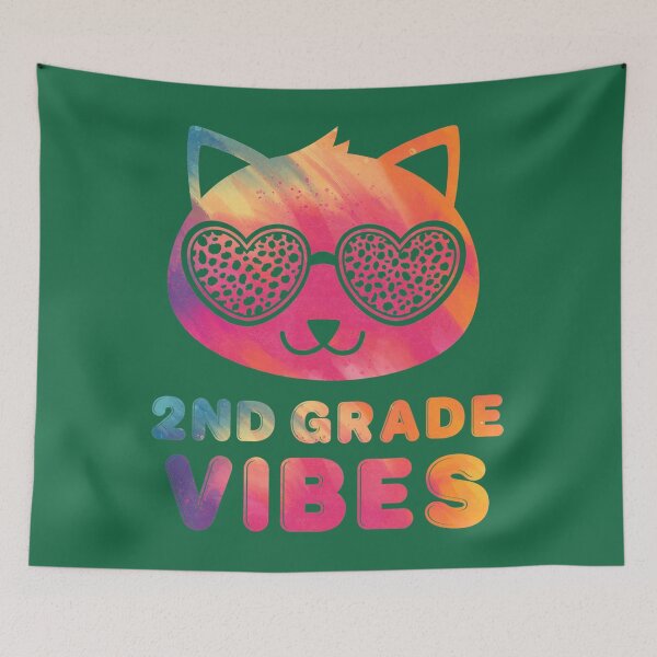 Item preview, Second 2nd Grade Vibes Colorful Cat Kitty 	 Leopard Eyes 	 	 designed and sold by ninqpfqvfwc63.