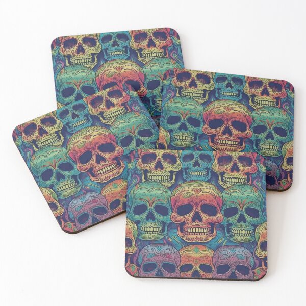 Item preview, colored skull pattern design designed and sold by Brandon f.