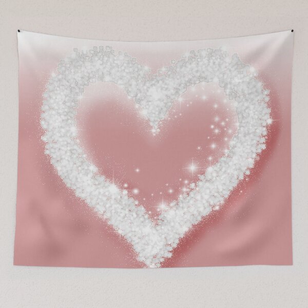 Item preview, Crystal heart design on pink background designed and sold by ArtyBuys.