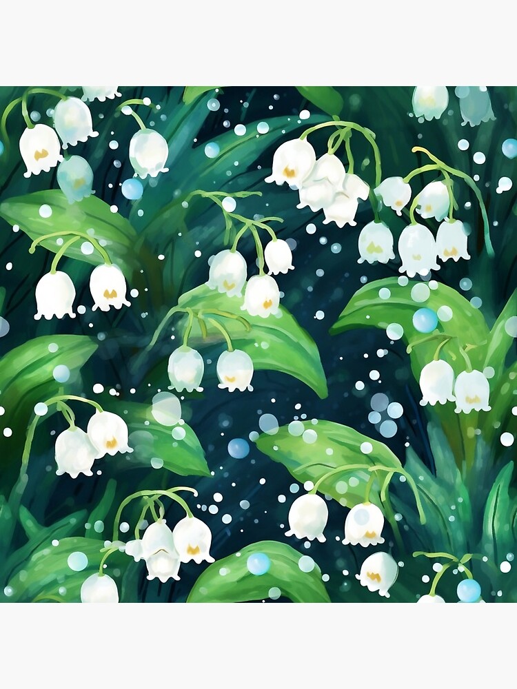 Lily of the valley, May birth flower!  Sticker for Sale by WhimsyWhispers