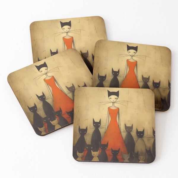 Item preview, Cave Art Cat Lady designed and sold by KateAndersonLTD.