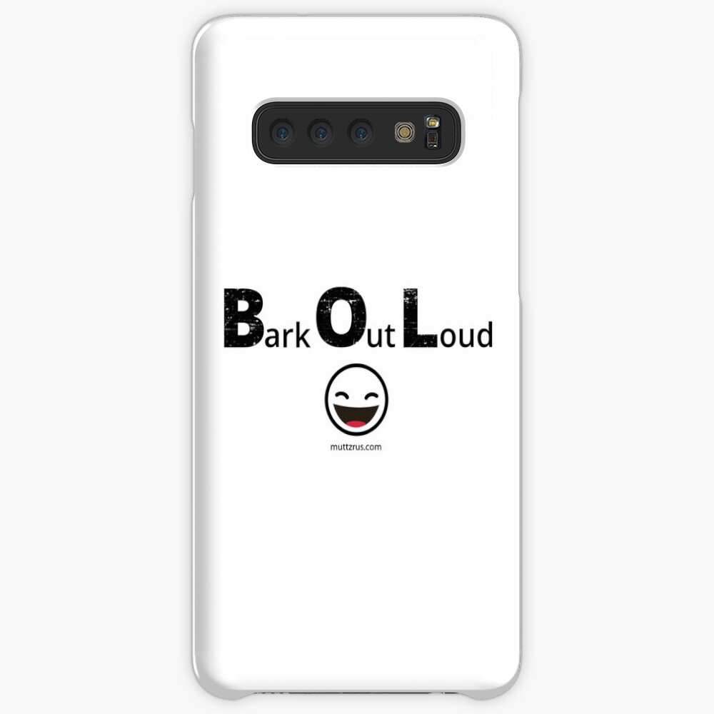 Bark Out Loud (Black Text) (Emoji) Case & Skin for Samsung Galaxy