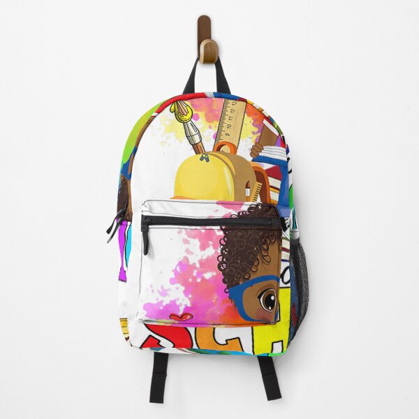 Item preview, Funny Back To School Afro Boy & Backpack 1st Day Of School Premium T-Shirt designed and sold by CummerataPenelo.