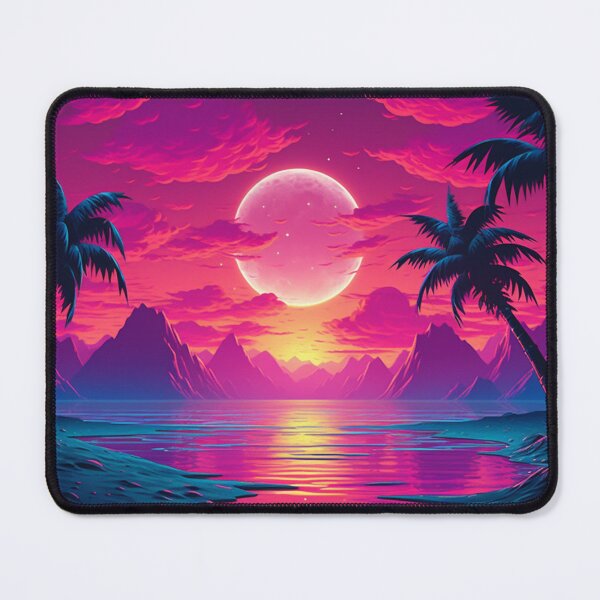 Item preview, 80s Synthwave Paradise Beach designed and sold by Nightarcade.