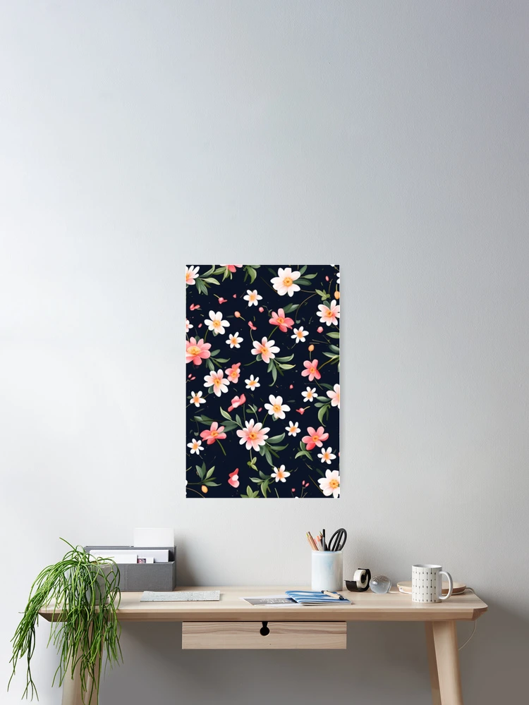 Thumbnail 2 of 3, Poster, Flower Power Seamless Pattern Print Type R designed and sold by Muangluang.